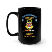 Load image into Gallery viewer, Black Mug 15oz - 8th Infantry Division Scroll - 1st Bn 13th Infantry (Mech) - Baumholder Germany - Cold War Vet w COLD SVC X 300