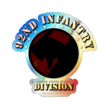 Load image into Gallery viewer, Holographic Die-cut Stickers - 92nd Infantry Division - Buffalo Soldiers