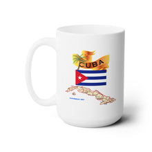 Load image into Gallery viewer, White Ceramic Mug 15oz - Cuba - Cuba with Palm and Map X 300
