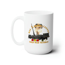 Load image into Gallery viewer, White Ceramic Mug 15oz - Army - M65 Atomic Cannon - Cold War Vet w COLD SVC