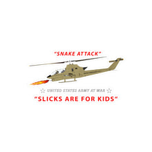 Load image into Gallery viewer, Kiss-Cut Vinyl Decals - Army - AH-1 Cobra - Snake Attack - Slicks are for Kids