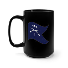 Load image into Gallery viewer, Black Mug 15oz - 1st Battalion, 179th Infantry Regiment - Guidon - Waving X 300