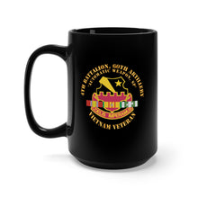 Load image into Gallery viewer, Black Mug 15oz - 4th Battalion, 60th Artillery (Automatic Weapon, Self-Propelled) X 300