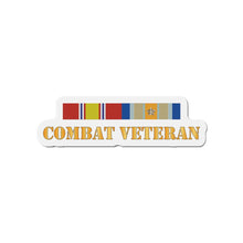 Load image into Gallery viewer, Die-Cut Magnets - Army - Combat Veteran w Opn Inherent Resolve (OIR) SVC Bar w Cbt Vet Only Txt X 300