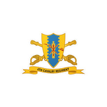 Load image into Gallery viewer, Kiss-Cut Vinyl Decals - Army - 4th Cavalry Regiment w Br - Ribbon