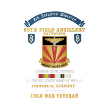 Load image into Gallery viewer, Kiss-Cut Vinyl Decals - 8th Infantry Division Scroll - 56th Field Artillery Battalion, Schwabach, Germany - Cold War Ve