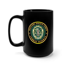 Load image into Gallery viewer, Black Mug 15oz - Army - Military Police Corps Regimental Crest - Combat Veteran X 300