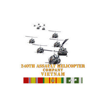 Load image into Gallery viewer, Kiss-Cut Vinyl Decals - Army - 240th Assault Helicopter Co w VN SVC