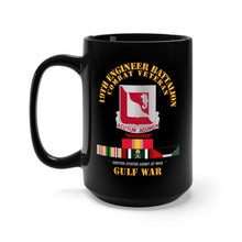 Load image into Gallery viewer, Black Mug 15oz - Army - 19th Engineer Battalion - Gulf War w SVC