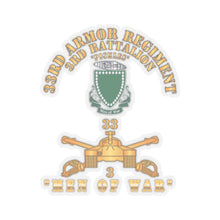 Load image into Gallery viewer, Kiss-Cut Stickers - Army - 3rd Bn 33rd Armor Branch w 33rd Armor PICKLES DUI - MEN OF WAR - Hat