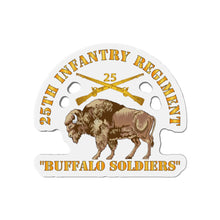 Load image into Gallery viewer, Die-Cut Magnets - 25th Infantry Regiment - Buffalo Soldiers w 25th Inf Branch Insignia