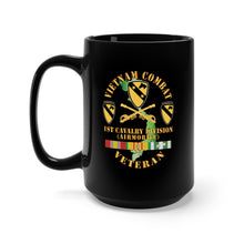 Load image into Gallery viewer, Black Mug 15oz -Army - Vietnam Combat Veteran w 1st Cav DUI