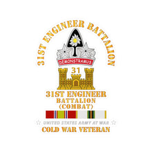 Load image into Gallery viewer, Kiss-Cut Vinyl Decals - Army - 31st Engineer Bn (Combat) w COLD SVC