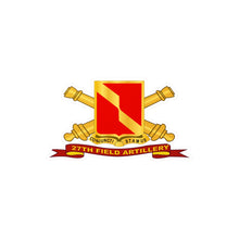 Load image into Gallery viewer, Kiss-Cut Vinyl Decals - Army - 27th Field Artillery w Br - Ribbon