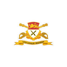 Load image into Gallery viewer, Kiss-Cut Vinyl Decals - Army - 15th Cavalry Regiment w Br - Ribbon