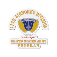 Load image into Gallery viewer, Die-Cut Magnets - Army - DUI - 11th Airborne Division - Arctic Angels - US Army Veteran X 300
