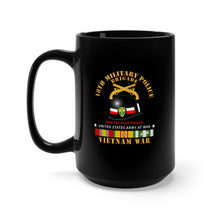 Load image into Gallery viewer, Black Mug 15oz - Army - 18th MP Brigade - Helmet - Vietnam w SVCV1