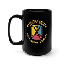 Load image into Gallery viewer, Black Mug 15oz - Army - Maneuver Center of Excellencel - Ft Moore, GA SSI X 300