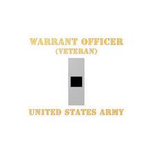 Load image into Gallery viewer, Kiss-Cut Vinyl Decals - Army - Warrant Officer - W01 - Veteran - Flat X 300