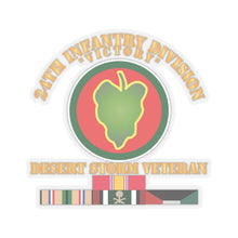 Load image into Gallery viewer, Kiss-Cut Stickers - Army - 24th Infantry Division - Desert Storm Veteran