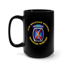Load image into Gallery viewer, Black Mug 15oz - Army - 10th Mountain Division - SSI