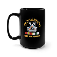 Load image into Gallery viewer, Black Mug 15oz - Army - 43rd Signal Battalion - Cold War Veteran - DUI w COLD SVC X 300