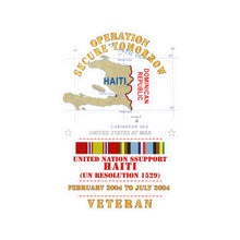 Load image into Gallery viewer, Kiss-Cut Vinyl Decals - Operation Secure Tomorrow - Haiti - 2004 w Map w AFEM X 300