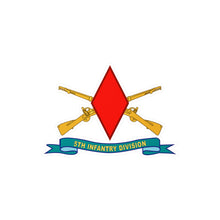 Load image into Gallery viewer, Kiss-Cut Vinyl Decals - Army - 5th Infantry Division - SSI w Br - Ribbon X 300
