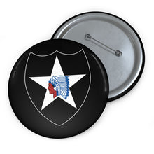 Load image into Gallery viewer, Custom Pin Buttons - SSI - 2nd Infantry Division wo Txt X 300