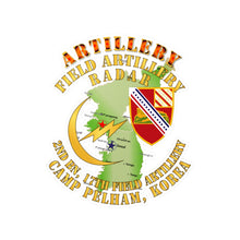 Load image into Gallery viewer, Kiss-Cut Vinyl Decals - Army - Field Artillery Radar - 2nd Bn 17th FA Camp Pelham Korea