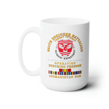 Load image into Gallery viewer, White Ceramic Mug 15oz - Army - 864th Eng Bn - Enduring Freedom Veteran w AFGHAN SVC