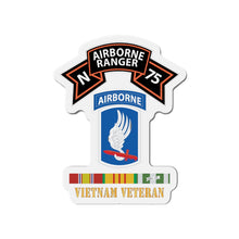Load image into Gallery viewer, Die-Cut Magnets -SSI -SOF - N Company Scroll - 173rd Airborne Bde - Vietnam Veteran w VN SVC X 300