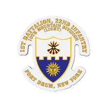 Load image into Gallery viewer, Die-Cut Magnets - Army - 1st Bn 22nd Infantry - 10th MTN Div - Ft Drum NY
