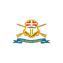 Load image into Gallery viewer, Kiss-Cut Vinyl Decals - Army - 6th Infantry Regiment - DUI w Br - Ribbon X 300