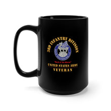 Load image into Gallery viewer, Black Mug 15oz - Army - DUI - 3rd Infantry Division - Rock of the Marne - US Army Veteran X 300