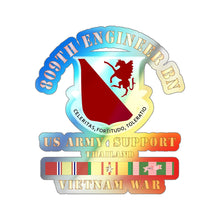 Load image into Gallery viewer, Holographic Die-cut Stickers - 809th Engineer Bn - Thailand w VN SVC X 300