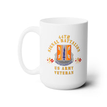 Load image into Gallery viewer, White Ceramic Mug 15oz - Army - 44th Signal Bn - US Army Veteran X 300DPI