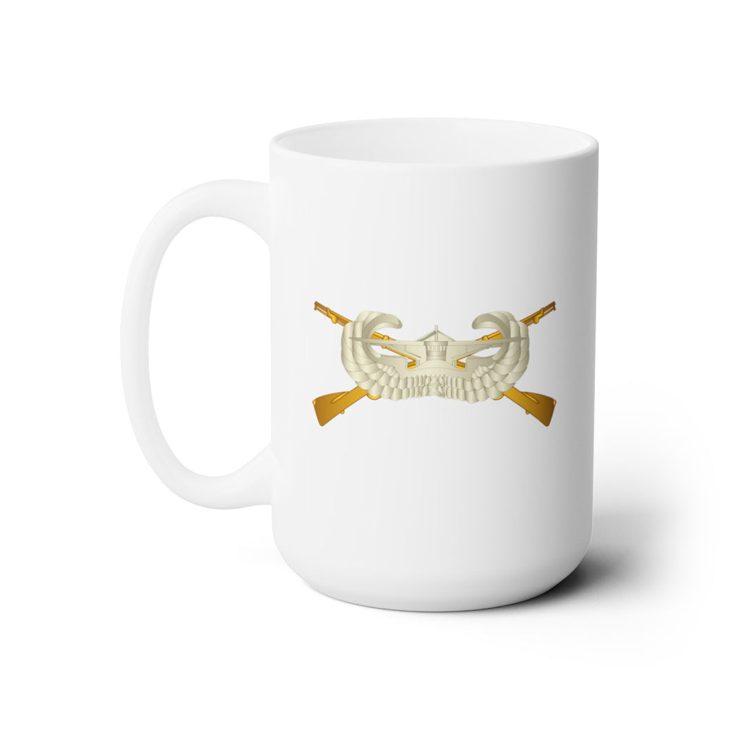 White Ceramic Mug 15oz -Army  - Glider Badge - Infantry Branch - Infantry Glider Badge