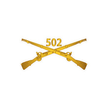 Load image into Gallery viewer, Kiss-Cut Vinyl Decals - Army - 502nd Infantry Regt - The Deuce - Infantry Br