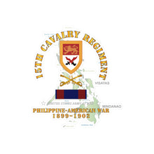 Load image into Gallery viewer, Kiss-Cut Vinyl Decals - Army - 15th Cavalry Regiment - Phil AMerican War w PHIL WAR SVC