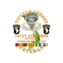Load image into Gallery viewer, Kiss-Cut Vinyl Decals - Army - Vietnam Combat Veteran w 101st Airborne Div w JM - V1 X 300