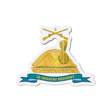 Load image into Gallery viewer, Die-Cut Magnets - Army - 3d Infantry Regiment - Gold - w Br - Ribbon