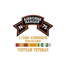 Load image into Gallery viewer, Kiss-Cut Vinyl Decals - SOF - N Company Scroll - 173rd Airborne Brigade - Vietnam Veteran w VN SVC X 300