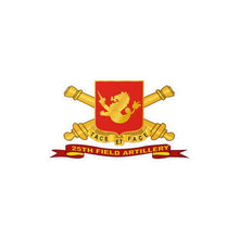 Load image into Gallery viewer, Kiss-Cut Vinyl Decals - Army - 25th Field Artillery w Br - Ribbon