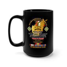 Load image into Gallery viewer, Black Mug (11oz, 15oz) - Battle Kamdesh COP Keating - 61st Cavalry w AFGHAN SVC