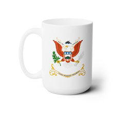 Load image into Gallery viewer, White Ceramic Mug 15oz - Army - Regimental Colors -3rd Infantry wo Flag X 300