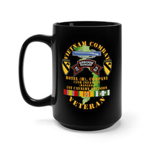 Load image into Gallery viewer, Black Mug 15oz - Vietnam Combat Vet - H Co 75th Infantry (Ranger) - 1st Cavalry Div SSI