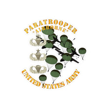 Load image into Gallery viewer, Kiss-Cut Vinyl Decals - Army - Paratrooper w 3 Airborne Badges - Mass Tac
