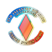 Load image into Gallery viewer, Holographic Die-cut Stickers - 5th Infantry Division - US Army