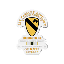 Load image into Gallery viewer, Die-Cut Magnets -Army - 1st Cavalry Division - SSI - Battle of Khe Sanh - VIetnam War - Airmobile w VN